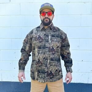 Clearwater Outfitters Brown Turkey Camo Hunting Shirt NWT Men's Medium